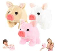 Nbzsmlkn Peluche Realistico A Forma Di Maialino, Maialino Animato Che Cammina, Bocca E Maialino Che Si Muovono, Con Suoni E Movimenti Per Bambini (MIX)