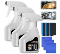 Nbzsmlkn Ripristinatore Fari Whimsyard, Pulitore Fari Whimsyard, Kit per Il Rinnovamento E Il Restauro dei Fari per Auto, Agente per Il Rinnovamento dei Fari, Adatto A Tutte Le Auto (3 Pezzi)