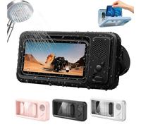 Nbzsmlkn Supporto Per Telefono Da Doccia Aqua Play Con Altoparlante, Supporto PerTelefono Impermeabile (Nero)