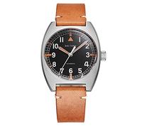 NC BALTANY W10 Tonneau Watch Homage Raf British Army Orologio da polso automatico da uomo in acciaio inossidabile NH38 (leather strap)