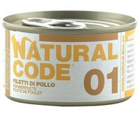 Natural Code Umido per Gatti Adulti Filetti di Pollo - Lattina 85 g - Confezione risparmio