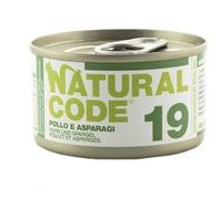 Natural Code acqua di cottura 85 gr 19 - Pollo, Asparagi e Riso - confezione da 24 pezzi - Cibo umido per gatti - 1° ORDINE? scegli lo sconto BZR5 / BZR20 + 200 punti fedeltà