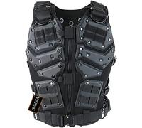 NC Gilet tattico regolabile per softair e paintball - CS Field Outdoor Combat Training Tactical Armor Vest con tasca protettiva per petto, Bk, 6
