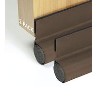NC HomeProtect - Fermaporta per porta, 2 pezzi, 5 x 76 cm, per ridurre il rumore e bloccare la luce per tutte le porte, colore: Marrone