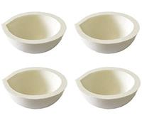 NC LLF - Ciotola in ceramica per crogiolo in ceramica, per fornace, fusione, raffinazione, oro e argento (4 pezzi, 250 g)