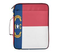 Nc North Carolina - Cartella portadocumenti espandibile con etichette, 7 tasche, formato A4, con chiusura a cerniera, per ufficio, espandibile, con etichette