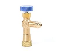 NC R22 Refrigerazione Aria Condizionata Valvola di Sicurezza Adattatore 1/4 "SAE Maschio A 1/4" SAE Famale Strumento di Refrigerazione Ricarica Tubo Valvole
