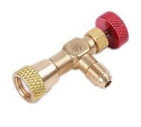 NC R410A Refrigerazione Aria Condizionata Valvola di Sicurezza Adattatore 1/4 "SAE Maschio A 5/16" SAE Famale Strumento di Refrigerazione Ricarica Tubo Valvole