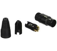 nc4fx-b Neutrik poli femmina cavo, nero/oro contatti