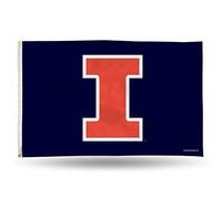 NCAA Banner Flag 0,9 m di 1,5 m, FGB400102, Illinois Fighting Illini, 3x5 Foot