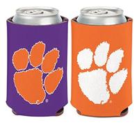 NCAA Clemson University Tigers 1 confezione da 12 once. Raffreddatore per lattine su 2 lati