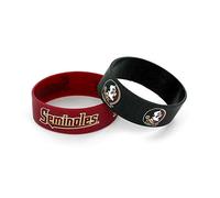 NCAA Florida State Seminoles - Braccialetto in gomma siliconica, confezione da 2, colore: Marrone
