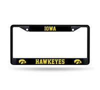 NCAA Iowa Hawkeyes Chrome Plate Frame, Black