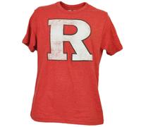 NCAA Rutgers Scarlet Knights Reds Maglietta A Maniche Corte Distressed Con Logo