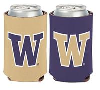 NCAA University Washington Huskies 1 confezione da 12 once. Raffreddatore per lattine su 2 lati