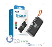 NCC POWER BANK 5000mAh PORTA USB-C + CAVO PER IPHONE FAST CHARGING 22.5W BP01
