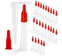 NCCHDZSW Punte per cartucce, 25 pezzi, in silicone con filettatura, con beccucci in silicone trasparente, per sigillare le cartucce, ugelli in silicone, per la cucina, per la casa