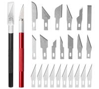 NCEJNY Set di 2 Cutter di Precisione con 23 Lame di Ricambio, Taglierino di Precisione Professionale per Modellismo, Fai da Te e Artigianato, Bisturi per Intaglio con Impugnatura Antiscivolo