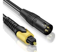 NCGGY Da trasduttore ottico a XLR Audio Adattatore Toslink a jack Aux Digital a analogico con cavo audio XLR rimovibile da 1 m per HDTV Blu-Ray HD DVD