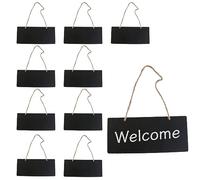Ncheli 10 pcs Mini Lavagna,Rettangolo Lavagna Legno Lavagna Handmade Etichette Legno Rettangolari Etichette Lavagna Cancellabile - Lavagnette Segnaposto Matrimonio, Feste e Decorazioni