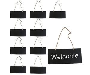 Ncheli 10 pcs Mini Lavagna,Rettangolo Lavagna Legno Lavagna Handmade Etichette Legno Rettangolari Etichette Lavagna Cancellabile - Lavagnette Segnaposto Matrimonio, Feste e Decorazioni
