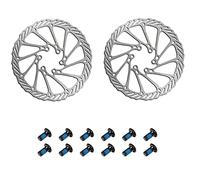 Ncheli 2 PCS Disco Freno rotore,160 MM Acciaio Inox Bici Freno a Disco Disco Freno a Disco per Bicicletta Disco Freno per Bicicletta Disco Freno Rotore con 12 bulloni