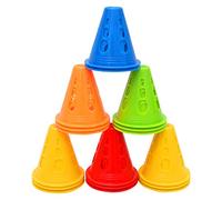 Ncheli 25 PCS Sport Coni di Addestramento,Slalom Coni di Allenamento Cono di Traffico in Plastica per Allenamento Sportivo Coni Slalom per Allenamento Pattinaggio su Rotelle