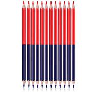 Ncheli Matite Bicolore Rossa e Blu, 12 Matite Doppia Punta per Scuola | 12 matite legno a 2 colori rosso e blu per scrivere, colorare e imparare a scuola, già appuntite