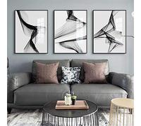 NCHEOI Quadri su tela Quadri moderni Poster e stampe in bianco e nero per corridoio Corridoio Camera da letto Salone Minimalismo Decorazione Dipinti 30x40cmx3pcs senza cornice