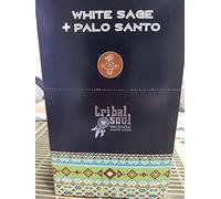 Ncienso White Sage & Palo Santo, Tribal Soul, scatola da 12 pacchetti, ogni confezione contiene 16 grammi, totale tra 13 e 15 bastoncini in ogni confezione, profuma geniale...