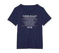 NCIS Gibbs Rules Maglietta, Donna Plus-Size, Navy, 1X