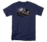 NCIS Original Cast T-Shirt Uomo Blu 100% Cotone Manica Corta Collo Rotondo