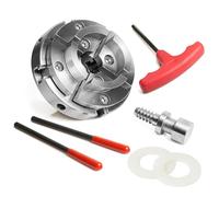 NCK-4M Mini mandrino autocentrante a 4 ganasce, filettatura 1 "X8TPI, con ganasce a coda di rondine NCK-3.75Z-DJDD, vite per legno, due rondelle in nylon, impugnatura a T Allen
