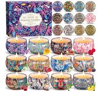 NCKIHRKK 12 Pz Candele Profumate, Set Idee Regalo Donna Compleanno, Naturale Candela Profumata Cera di Soia per Festa Della Mamma, Regalo Maestre Fine Anno, Natale, Matrimonio, Doccia, Yoga