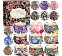 NCKIHRKK 9 Pezzi Regalo di Candele Profumate, Set di Candele Profumate Idee Regalo Donna Compleanno, Naturale Cera di Soia Candela Profumata per Regalo Maestre, Festa della Mamma, Festa di Matrimonio
