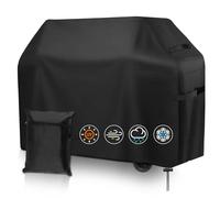 NCKIHRKK Copertura Barbecue da Esterno, Telo Copri Barbecue Impermeabile, Anti Vento e Sole, Telo Protettivo per BBQ Grill Esterno per Weber, Brinkmann e la Maggior Marca del BBQ, 147x61x117cm, Nero