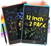 NCKIHRKK Lavagna Magnetica per Bambini, 2 Pezzi Tavoletta Grafica LCD 12 Pollici per Bambini Adulti, Lavagnetta Cancellabile Bambini, Giochi Portatile Giocattoli Regalo per Bambina Bambino 3-6 Anni
