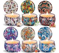 NCKIHRKK Set 6 Pz Idee Regalo di Candele Profumate, per Donna Compleanno, Naturale Cera di Soia per Festa Della Mamma, Natale, Matrimonio, Doccia, Yoga