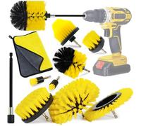 NCKIHRKK Spazzole per Trapano Elettrico 10pz. Spazzole Pulizia Elettrica Avvitatore,Spazzola Rotante Pulizia da 0,7" / 2'' / 3,5'' / 5'' / 5,5'',Set di Spazzole per Trapano Pulizia Casa Pavimenti Auto
