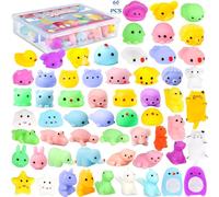 NCKIHRKK Squeeze Toys Squishy Giocattoli, 60PCS Mini Kawaii Squishy Gadget Compleanno Bambini, Mini Giocattoli Antistress, Regalini Fine Festa Compleanno Bambina Bambino, Regalini Compleanno Invitati