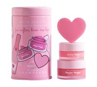 NCLA All Natural Lip Treatment Set - Hydrating Lip Balm - Vitamin C, E, and Agave Sugar Scrub with Silicone Scrubber - Pink Champagne - 3 pc