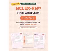 NCLEX-RN Final-Week Cram Book: 56 Full-Color Cram Sheets with a 7-Day Countdown Plan: Last-Week Review for Nursing Students, 2026 Edition