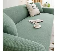NCLOYN Copridivano Universale per Divano a 3 Cuscini, Protezione per Mobili AntiGraffio per Soggiorno, Copridivano Elasticizzato con Schiuma Antiscivolo e Fondo Elastico(S(1 Seater 90-140cm), Green)