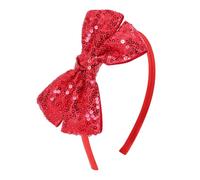 NCMAMA Cerchietto per capelli con paillettes rosse per ragazze con glitter scintillanti, accessori per capelli per bambini e donne, per Natale, Halloween, feste di compleanno