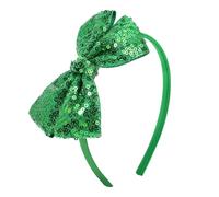 NCMAMA Cerchietto per capelli con paillettes verdi per ragazze con glitter scintillanti, accessori per capelli per bambini e donne, per Natale, Halloween, feste di compleanno