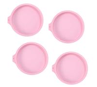 NCOALE 4 Stampi in Silicone Rotondi, 6 Pollici Set di Pirottini Silicone, Antiaderenti, Stampi in Silicone per Dolci, per Torte a Strati, Torte di Frutta, Pizza, Budino (15 cm)