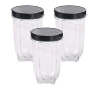 NCONCO Magic Bullet - 3 tazze di ricambio da 470 ml, con coperchio, compatibili con Magic Bullet 250 W
