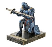 NCQIXIAO Portapenne medievale templare avanguardia ufficiale cavaliere portapenne organizer da scrivania e accessori in resina supporto per telefono cellulare come regalo per ufficio e casa organizer