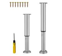 NCRGB 2 Pezzi Gambe per Mobili in Metallo, Regolabili Grigio 72-120 cm. Gambe per Mobili, Altezza Regolabile, Portata fino a 400 kg, Gambe per Mobili per Televisore, Divano, Cattedra, Armadio del