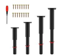 NCRGB 4 Pezzi Gambe per Mobili in Metallo Nero 40-70cm, Gambe per Mobili Regolabili, Altezza Regolabile, Portata fino a 800 KG, Gambe per Mobili per Televisore, Divano, Cattedra